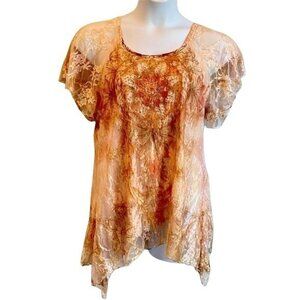 Brittany Black Detailed Top with Lace and Sparkle Large